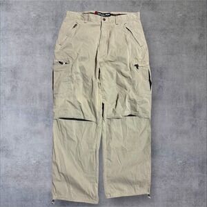Vintage Plugg Khaki Colored Men 36x32 Baggy Wide Leg Jeans Skater Streetwear Y2K